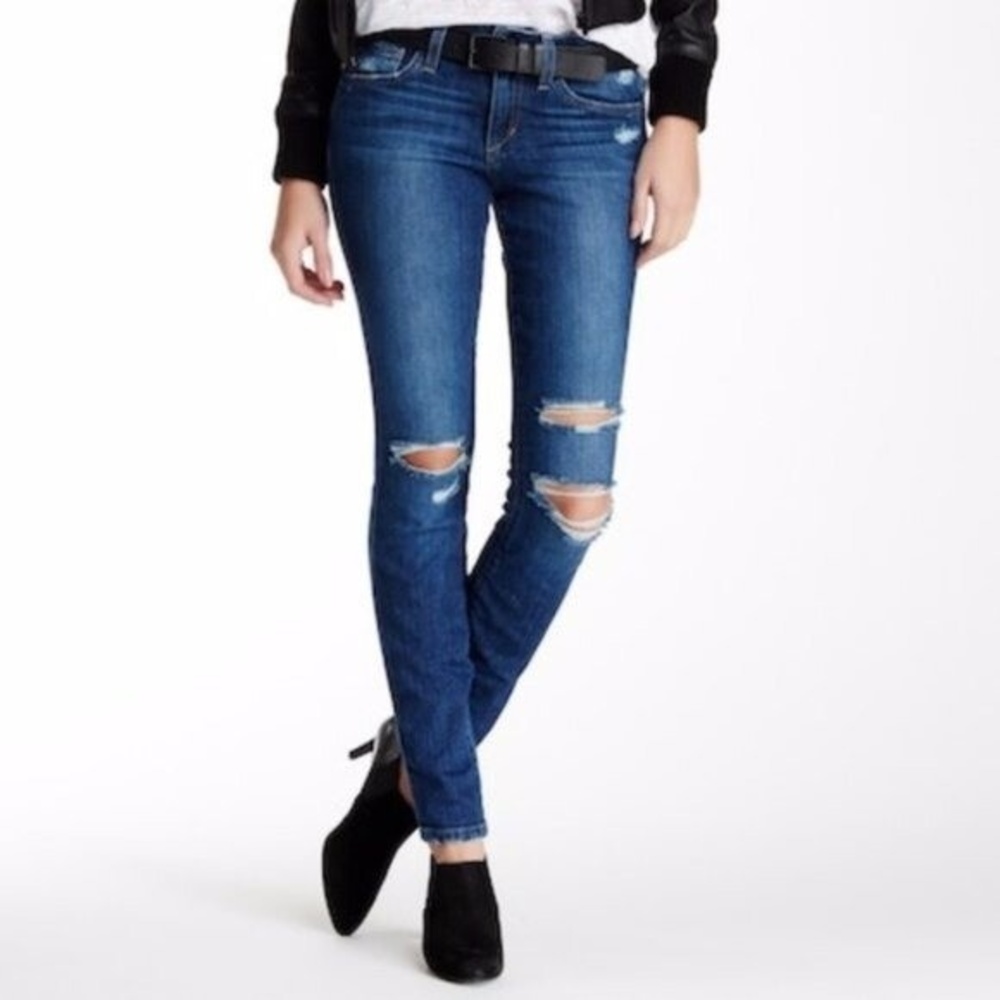 Joe's Vidika Skinny Ankle Jeans‎ Womens 30 Dark Wash Distressed Denim